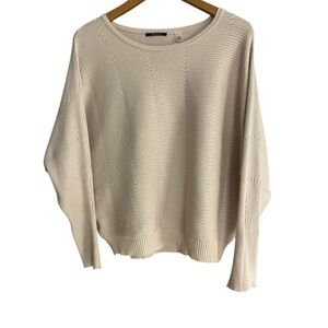 T Tahari Women's Cream Crew Neck Sweater